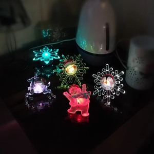 Luz LED de ventana de muñeco de nieve de primera calidad, LED que cambia de Color, funciona con pilas, decoración de ventana de succión de 92mm para decoraciones navideñas - Product Image 3