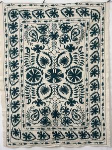 Couverture en coton Ouzbekistan Suzani brodée à la main, drap de lit, couvre-lit, tapisserie brodée Suzani, tenture murale colorée B2B - Product Image 5