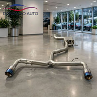 Système d'échappement DM Volkswagen Scirocco 2.0T 2010-2017 en acier inoxydable, épaisseur 1,5 mm, finition lisse, silencieux, tuyau d'échappement
