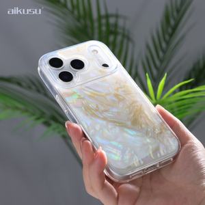 Coque de téléphone personnalisée Aikusu en nacre, mignonne, tendance et élégante pour iPhone 17 16 15 14 13 12 11 Pro Max - Product Image 5
