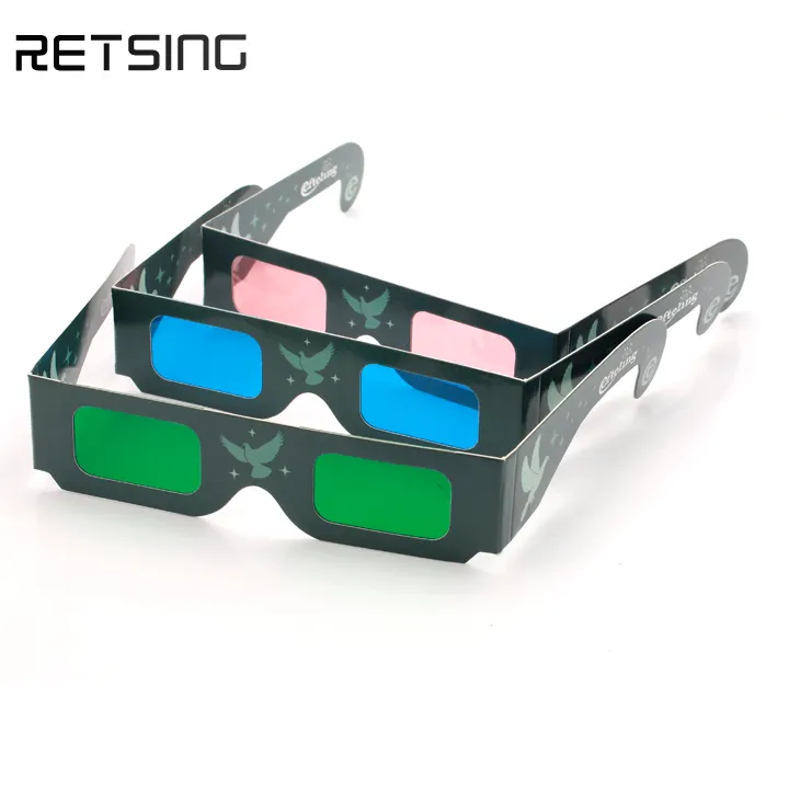 Choisissez les lentilles Couleur Promotion Papier Lunettes 3D Film Verre