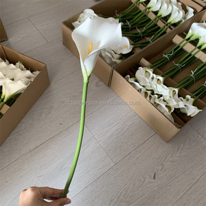 E-945 Decorazioni per Casa e Matrimonio all'Ingrosso, Fiore <span class=keywords><strong>di</strong></span> Giglio Artificiale Bianco a Stelo Singolo con Effetto Realistico - Product Image 4