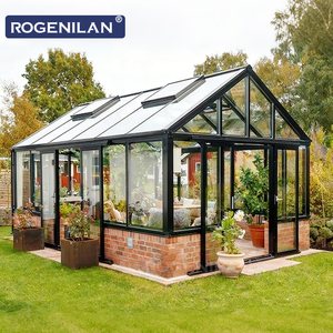ROGENILAN Sunroom Último diseño Invernadero <span class=keywords><strong>de</strong></span> jardín <span class=keywords><strong>de</strong></span> aluminio Invernadero aislado Prefabricado - Product Image 1