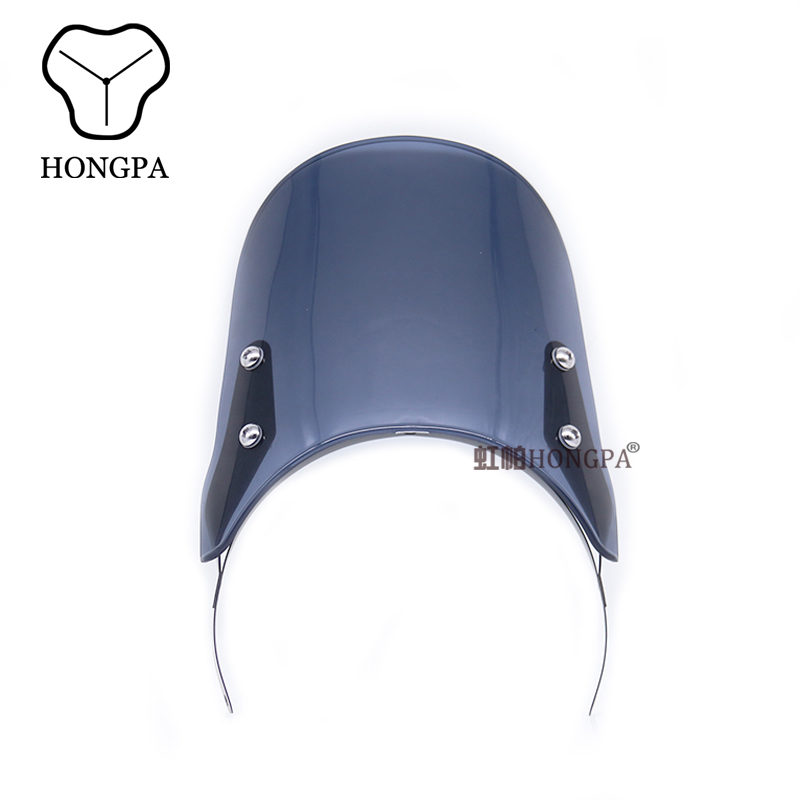 Motorfiets Koplamp Windscherm, Voorzijde Verouderingsbestendig Koplamp Kuip voor Ronde Koplampen 7 Inch (Mat Zwart