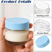 Pot en verre rond personnalisé de 60 g, unique et luxueux, pour crème pour le visage, emballage de crème avec boîte