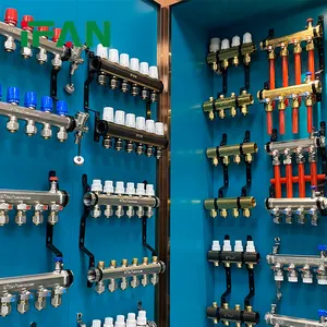 IFAN Customized Brass PEX Plumbing Distribution Water Manifold Fitting Floor Heating System Brass Manifold