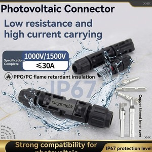 Conector de Panel Solar MC al por Mayor, 1000V TUV, Impermeable IP67, Enchufe PV, Cable CC de 6mm 4mm, Contacto de Cobre Macho/Hembra - Product Image 4