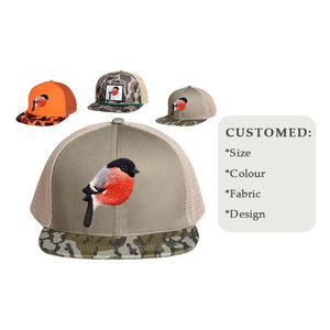 Casquette de camionneur à flamme bicolore 6 panneaux Casquette de camionneur Gorras Chapeaux de camionneur en maille avec logo personnalisé - Product Image 1