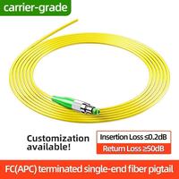 Kabel Jumper Fiber Optik Model Tunggal SC/APC LSZH LC/FC untuk Siaran, 8 Sudut