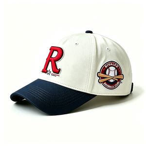 Custom Embroidery Baseball Cap RIVALEX Patch Logo Structured Dad <b>Hat</b> Unisex Curved Brim Sports Outdoor Daily Wear Dot 100% - Product Image 5