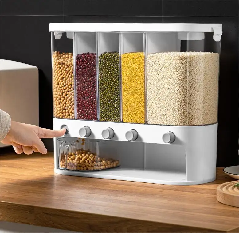 Choice Fun Food Grain Storage Box Plastic Cereal Rice Dispenser Storage Box Kitchen Food rice and grain storage container