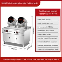 Machine de cuisson automatique commerciale pour friture, robot de cuisine de type tambour, wok électrique en acier inoxydable pour cantine et cuisine