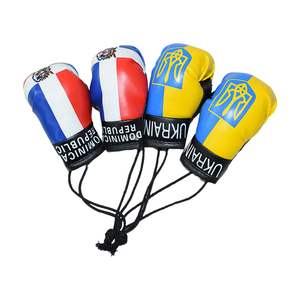 Porte-clés mini-gant de boxe 10 cm en PVC, motif drapeau national, pour compétition, gym, décoration de voiture, avec cordon - Product Image 5