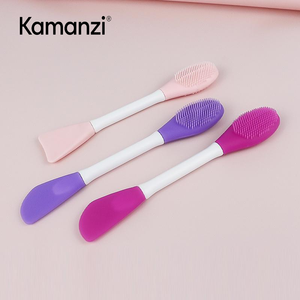 Brosse à masque en silicone double tête pour femmes, outil de beauté pour le visage, nettoyage des masques, usage maquillage, cuillère faciale, vente en gros Chine - Product Image 6