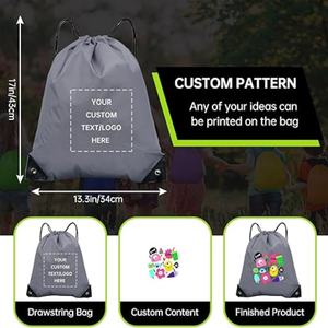 Mochila con Cordón de Poliéster 210D Directo de Fábrica, Personalizable, para Escuela, Gimnasio, Deportes, Viajes, Montañismo, Yoga, Reutilizable, de Nailon - Product Image 2