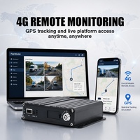 4G Mobil DVR Sistemi 4 Kanal 1080P Kayıtlı Araç Monitör Kamerası Gerçek Zamanlı GPS Takip SD Kartlı Kamyon Filosu Araç Güvenlik Sistemi