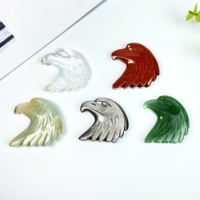Vente en gros de sculptures artisanales en cristal naturel : Tête d'aigle, Tête de faucon en quartz clair et améthyste, pour ornement et cadeau
