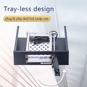 Unestech 2-Bay Metallgehäuse 2,5-Zoll SATA-Konverter Hot-Swap 9,5mm Festplatten Mobile Rack-Gehäuse - Product Image 3