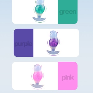 CF-P9139 Tapón Anal de Silicona Suave con Forma de Corazón de Hielo, Dilatador Anal con Cristal de Vidrio Integrado, Inserto Vaginal y Anal, Juguetes Unisex al por Mayor - Product Image 4