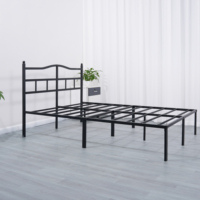Lit en acier moderne et minimaliste, réglable, capacité de charge élevée, design pliable pour tailles simple/double/queen/king pour chambres à coucher