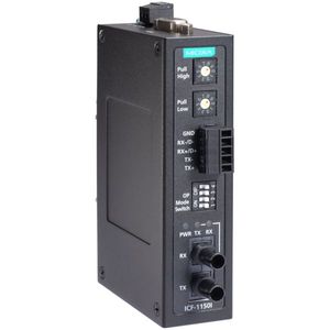 Moxa ICF-1150I-S-SC Fiber Optic Media Converter SC Connector Industrial Ethernet DC <b>5V</b> - Product Image 1