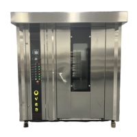 Oven putar listrik Diesel Gas komersial untuk toko roti untuk daging roti kue biskuit panggang Oven semprot sistem uap