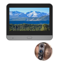 Tuya Smart Cat-Eye 3MP WiFi 4.3 pouces sonnette caméra Audio bidirectionnel Alexa Google commande vocale en option filtrage du corps à la maison intelligent