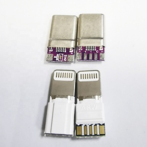 Giắc Cắm Cái PCB <span class=keywords><strong>USC</strong></span> Type C Với Điện Trở 5.1K Cho Đầu Nối Phích Cắm Đực Type-C USB-C Tùy Chỉnh PD - Product Image 2