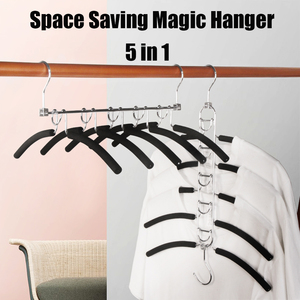 Cintre magique en métal à 5 couches pour gagner de l'espace, cintre à plusieurs couches pour chemises et vêtements, de haute qualité - Product Image 2