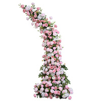 Arche florale en soie artificielle pour mariage, graduation de Pâques, toile de fond décorative pour jardin, pièce maîtresse de scène d'entrée, fleur