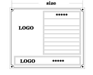 Logotipo de buzón <span class=keywords><strong>Etiqueta</strong></span> hueca Placa de identificación de metal Tablero de letrero de metal Colgar Etiquetas para exteriores Placas de identificación Etiquetas de metal - Product Image 2