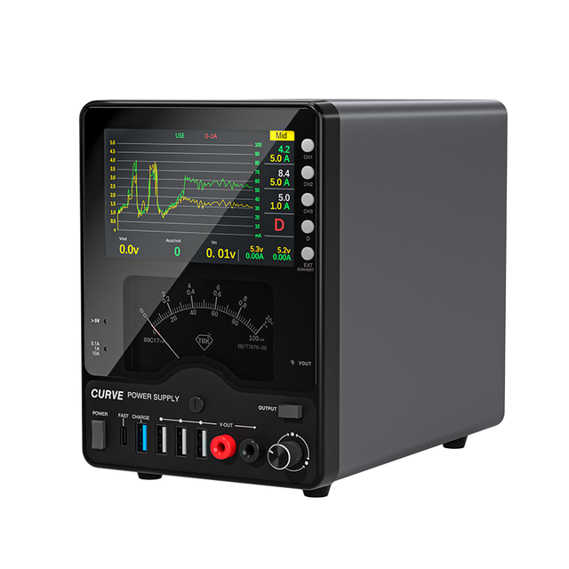 TBK-218 Intelligent Control Curve DC Regulated Power Supply 30V 10A 300W Transformer 4.3-inch IPS LCD Screen 1 Year for Mobile