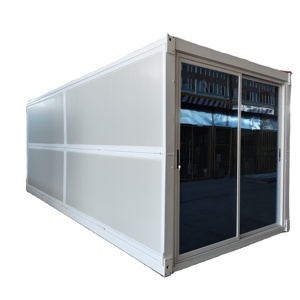 Thiết kế hiện đại mở rộng có thể gập lại <span class=keywords><strong>container</strong></span> nhà Modular cách nhiệt cho khách sạn Văn phòng trại làm bằng bánh sandwich panel thép - Product Image 1