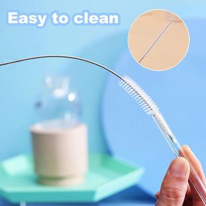 Ensemble de 6 brosses de nettoyage longues pour pailles, gobelets, bouteilles d'eau, tasses à bec, pailles en acier inoxydable et pailles métalliques - Product Image 4