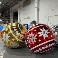 Vente chaude ballon suspendu géant brillant gonflable boule miroir de Noël pour décoration de fête
