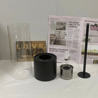 Mini cheminée extérieure portable en acier inoxydable pour bureau et poêle rond pour la cuisson d'un vrai brasier pour les petits espaces