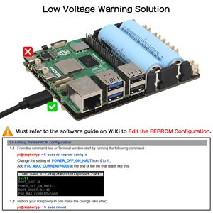 لوحة إدارة الطاقة BSSY)X1201 Geekworm Raspberry <span class=keywords><strong>Pi</strong></span> 5 18650 UPS V1 1 مع خاصية التشغيل التلقائي لـ 5 أجهزة - Product Image 3