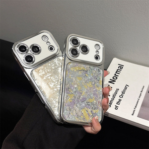 เคสโทรศัพท์มือถือลายเปลือกหอยชุบเงินสำหรับ iPhone 17 16 15 14 Pro Max แบบไล่เฉดสีรุ้งหลากสีสัน - Product Image 2