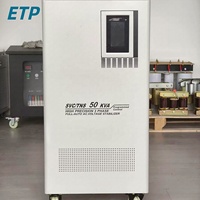 Stabilisateur de tension industriel triphasé en cuivre 380V 50KVA-100KVA à commande par servomoteur