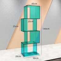 Présentoir Cube en Acrylique Personnalisé, Étagère Vitrine Transparente en Acrylique pour Sacs à Main, Chaussures, Objets de Collection, Décoration de Boutique