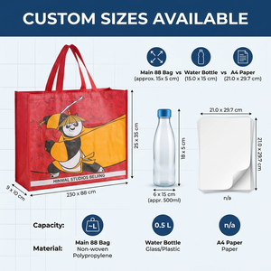 Sac tissé en PP : L'astuce pour une vie plus simple # Produits écologiques en vrac # Shoppinghaul avec un ensemble indispensable de 10 sacs fourre-tout pliables, lavables et de grande capacité - Product Image 5