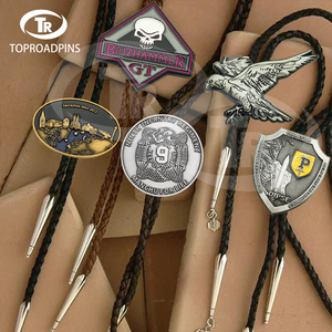 Hombres con estilo moda occidental cuello desgaste personalizado ajustable vaquero plata Bolo corbatas artesanías de metal - Product Image 3