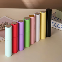 Flacons pulvérisateurs ronds en plastique de 10 ml avec ouvre-bouchon rotatif pour parfum, huile, cosmétiques, liquides, sérum de soin de la peau, gel douche