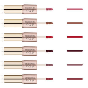 Fabricant Vente <span class=keywords><strong>Pas</strong></span> <span class=keywords><strong>Cher</strong></span> Double Tête Antiadhésive Coupe 2-<span class=keywords><strong>en</strong></span>-1 Brillant À Lèvres Mat Et Rouge À Lèvres Liquide - Product Image 5