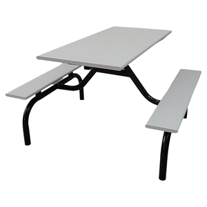 Conjunto de Mesa y Sillas de Acero Minimalista Moderno y Personalizable para Comedor Escolar; Comedor para Personal de Empresa, Restaurante - Product Image 4