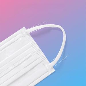 Großhandel 3-lagige Einweg-Vliesstoff-Flach maske mit zivilen Atemschutz masken und Masken mit doppeltem Nasen streifen - Product Image 2