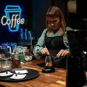 Letrero de Neón LED con Diseño de Café para Decoración de Paredes, Luz LED Brillante para Cafetería, Tienda, Restaurante, Bar - Product Image 4