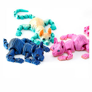 ตุ๊กตาแมวพลาสติกแบบยูนิเซ็กซ์ พิมพ์ 3 มิติ แมวสยาม พิมพ์ 3 มิติ งานศิลปะสมัยใหม่ แบบข้อต่อขยับได้ ของเล่นเด็ก งานฝีมือ ของตกแต่ง ของขวัญ - Product Image 1