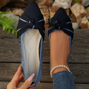 Mocassins Plats et Ballerines <span class=keywords><strong>Femme</strong></span> Grande <span class=keywords><strong>Taille</strong></span> à Logo Personnalisé, Multicolores, Faciles à Enfiler, Tendance Décontractée, Bout Pointu - Product Image 3
