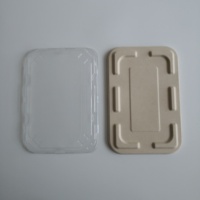 Petites assiettes à Bagasse festonné, assiettes biodégradables, ensemble d'assiettes à fromage jetables, plateaux alimentaires, plateau en fibres de plantes, plateau alimentaire de Restaurant